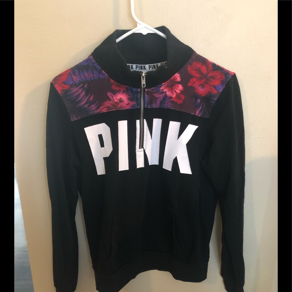 Ladies Pink pullover 1/4 zip up